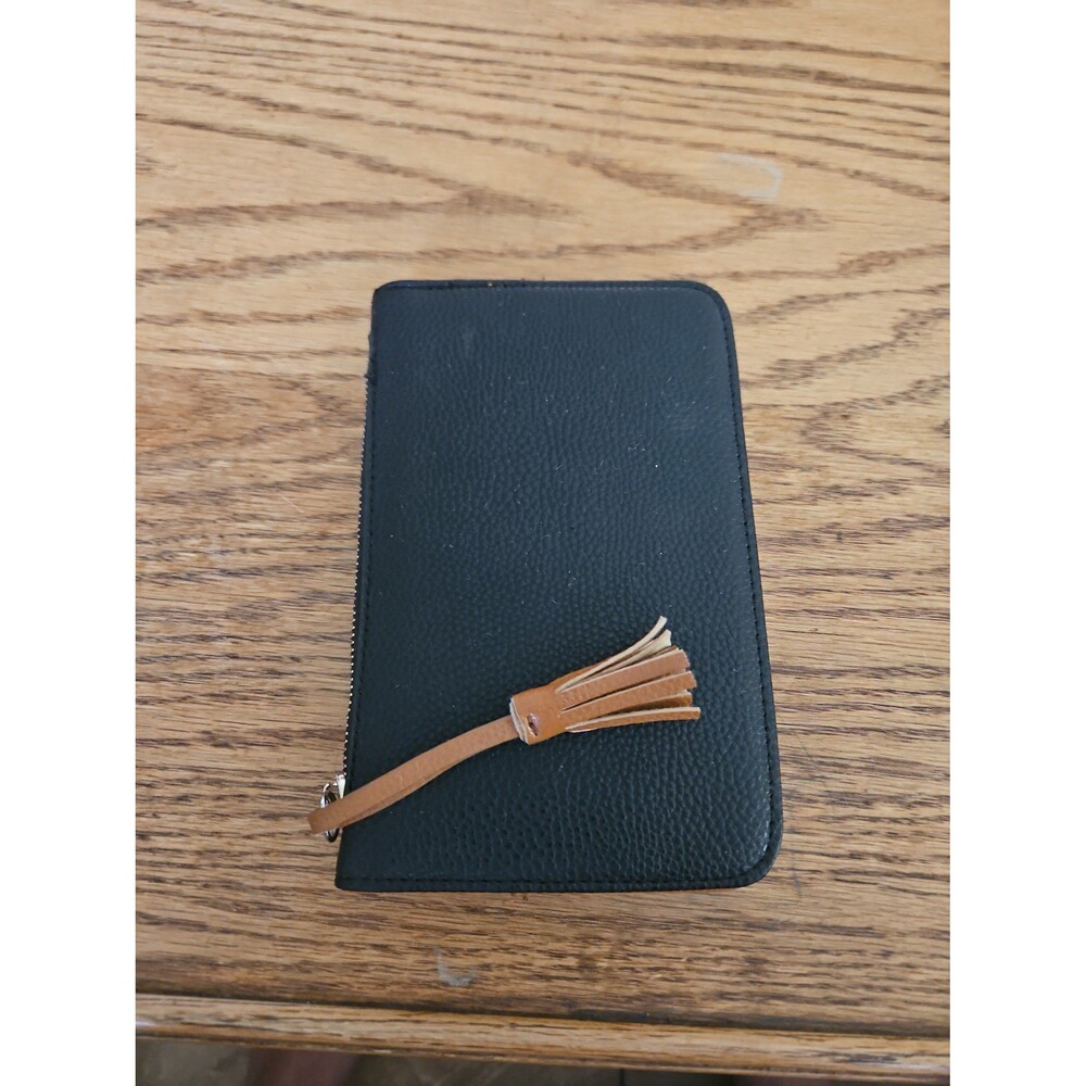 Chinese Laundry Passport Wallet Foldover Case - black & brown